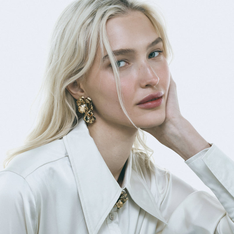 Golden Flower Earrings | Duo