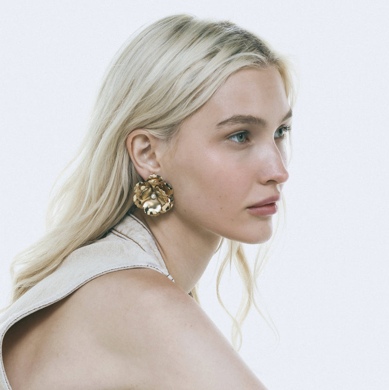 Golden Flower Earrings | L