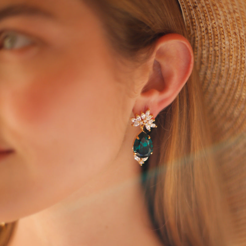 Cielo Earrings | Dark Green