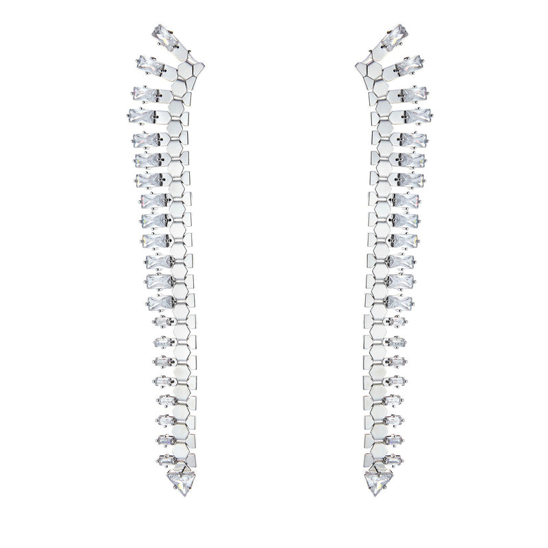 Snake Skin Crystal Earrings