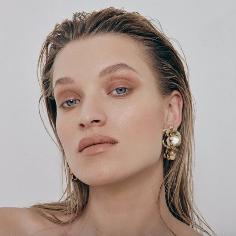 Golden Flower Earrings | Duo