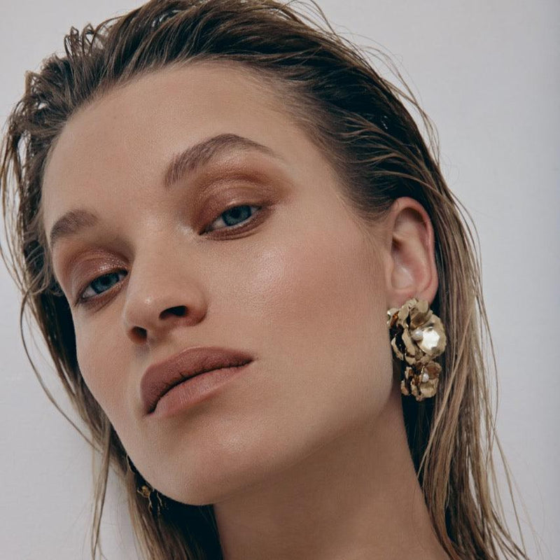 Golden Flower Earrings | Duo
