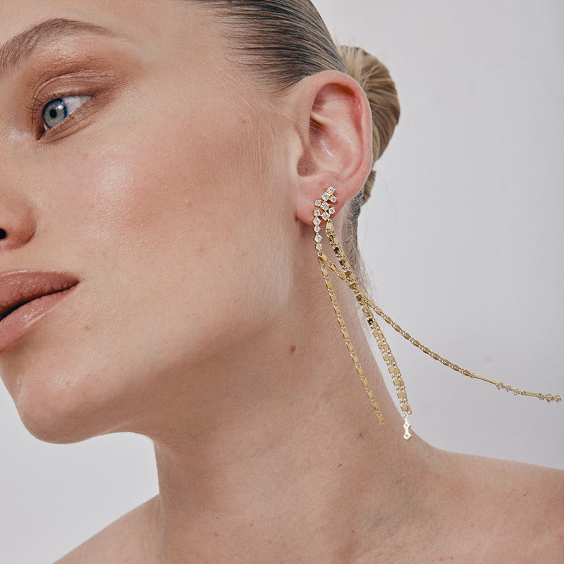 Crystal Rainfall Earrings