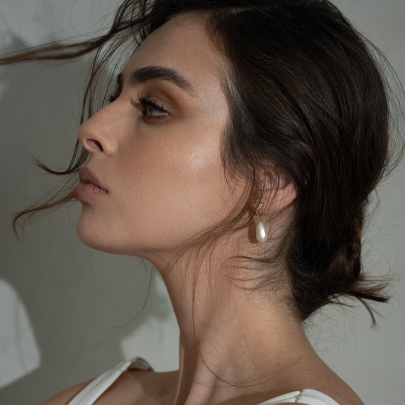 Lotus Pearl Earrings