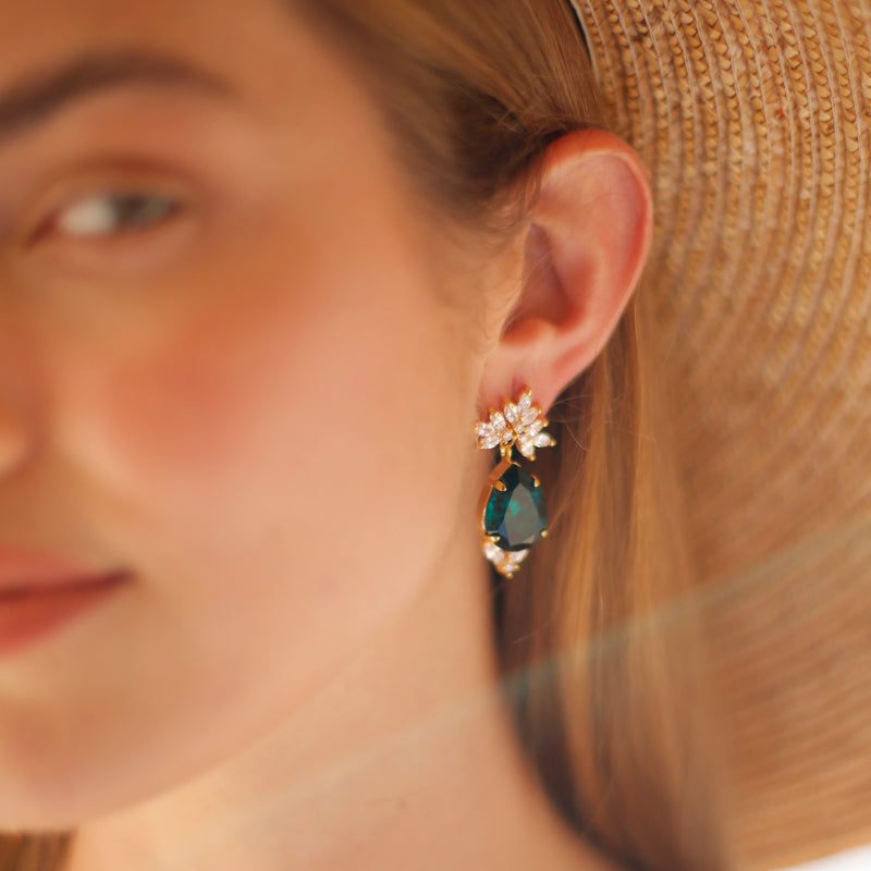 Cielo Earrings | Dark Green