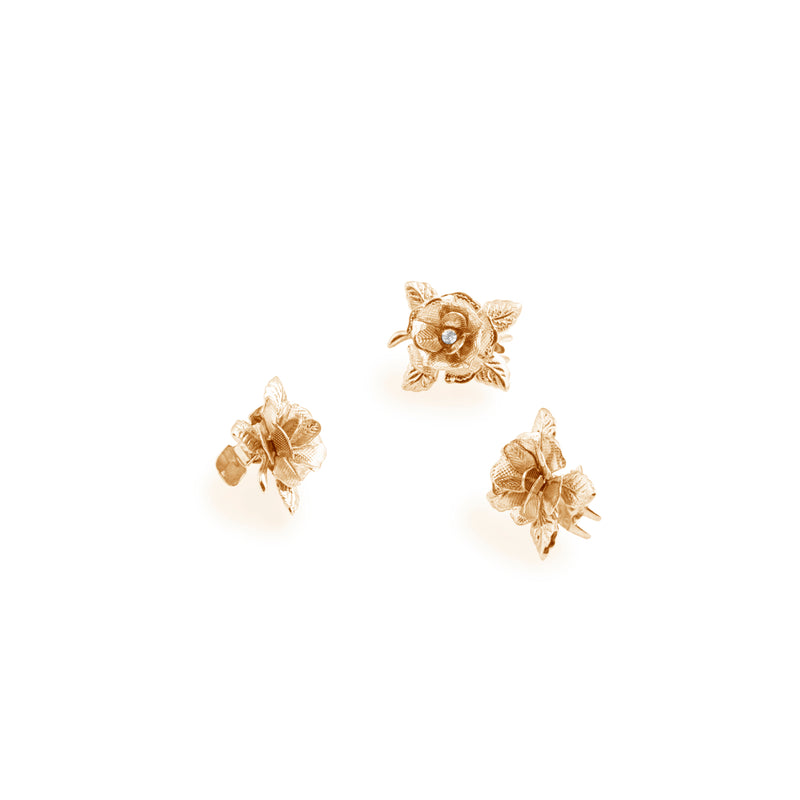 Rose Hair Studs