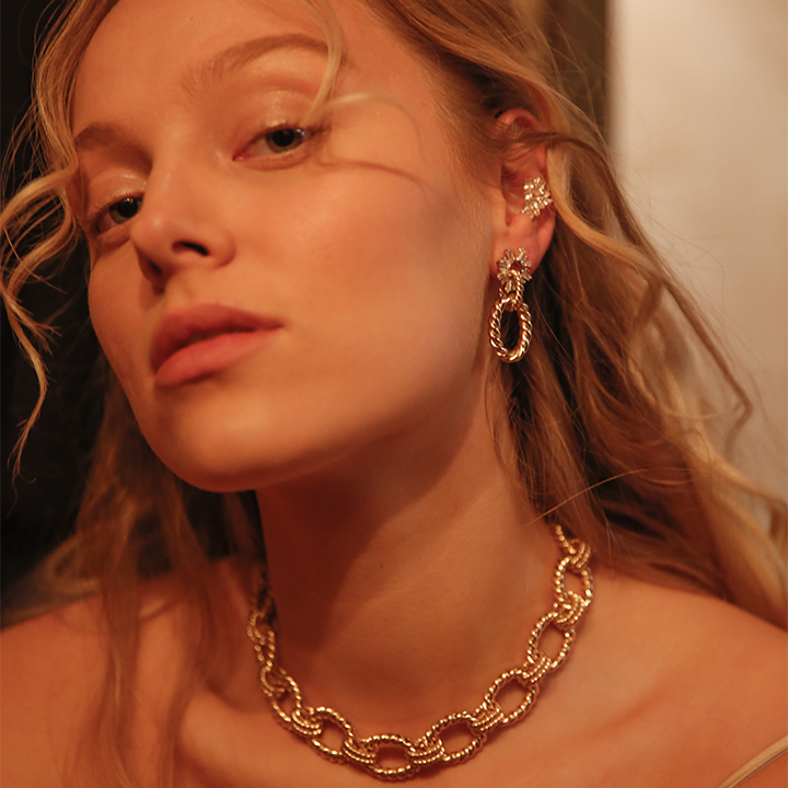 Shiny Rope Earrings
