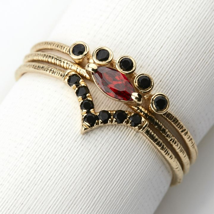 Flash of color Ring | 14K