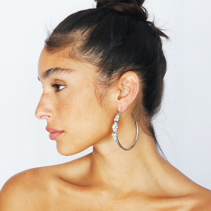 Mary Hoop Earrings | L