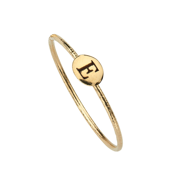 Shining initial Ring | 14K