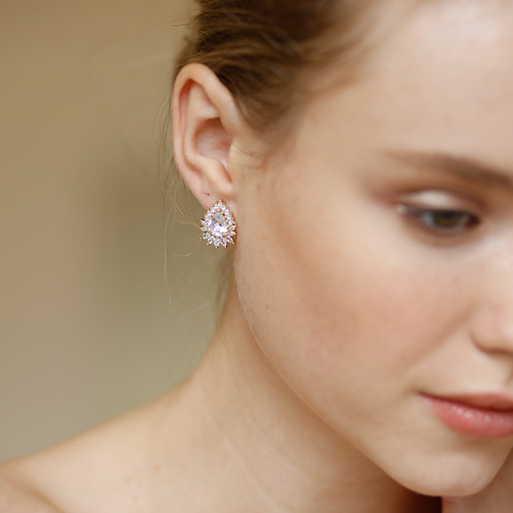 Big Crystal Drop Earrings