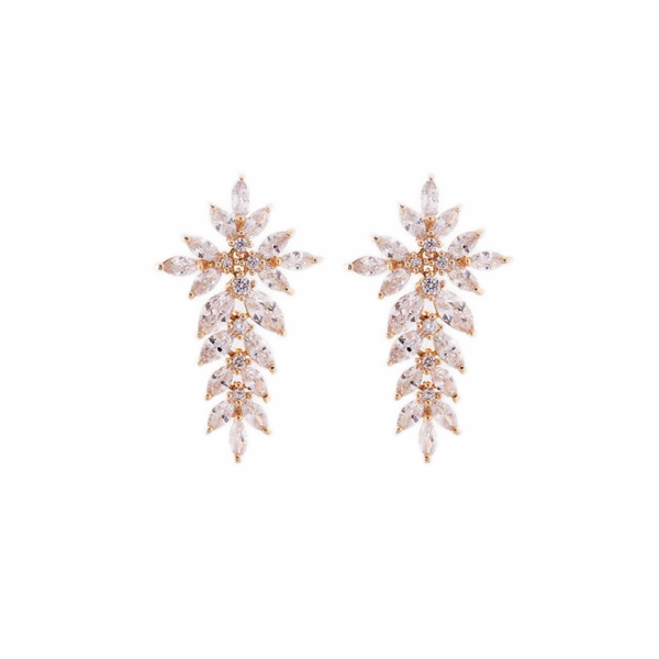 Crystal cascading Earrings | M
