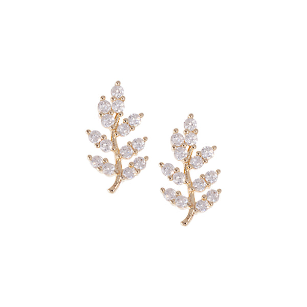 Crystal Leaves Earrings