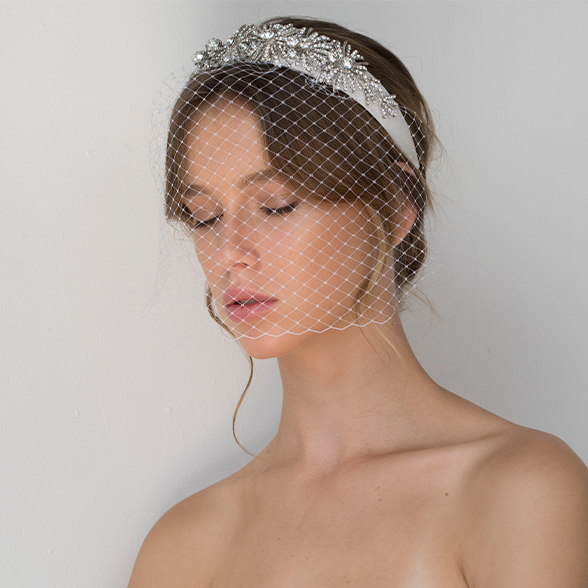 Lydia Tulle and Flower Headband