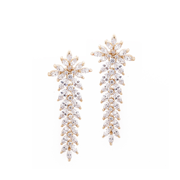 Crystal cascading Earrings | L
