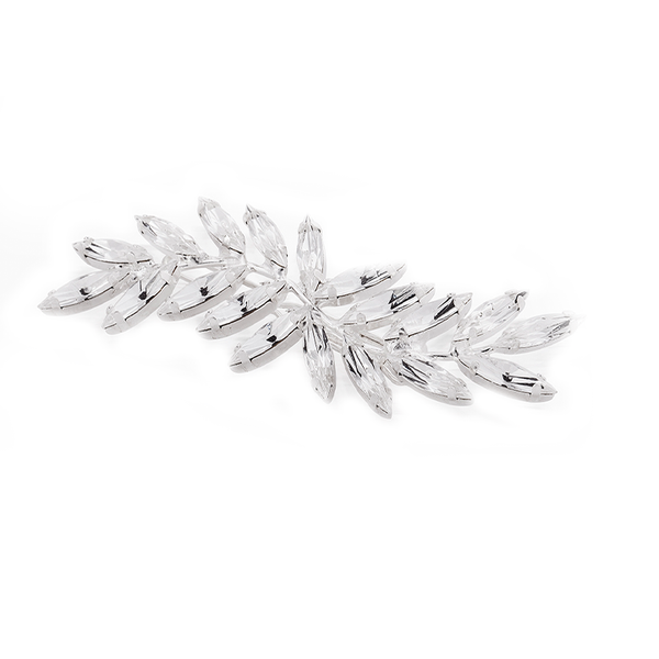 Crystal Leaf Brooch