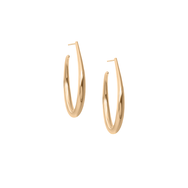 Moon Hoop Earrings | S