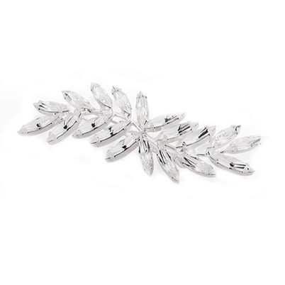 Crystal Leaf Brooch